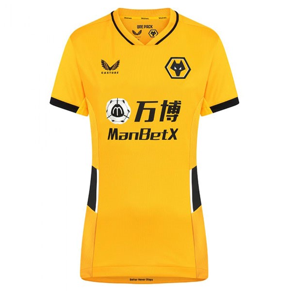 Maillot Football Wolves Domicile Femme 2021-22 Jaune